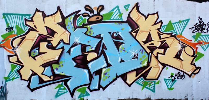 peinture de kzed du crew axdk - couleur sable et bleu