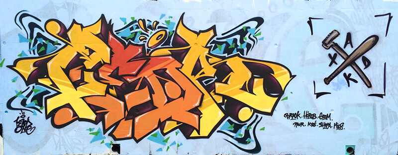 Peinture de kzed axdk Crew du 07/03/2015 à la Briqueterie à Amiens