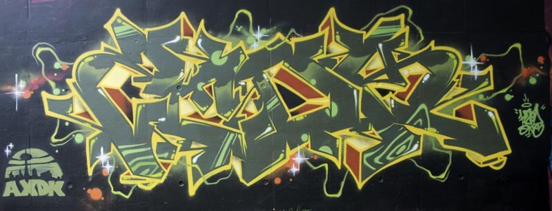 Kzed_axdk_amiens_graffiti_Vert_Jaune