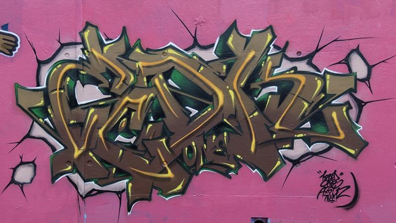 Peinture graffiti de kzed - ,titre : Brown